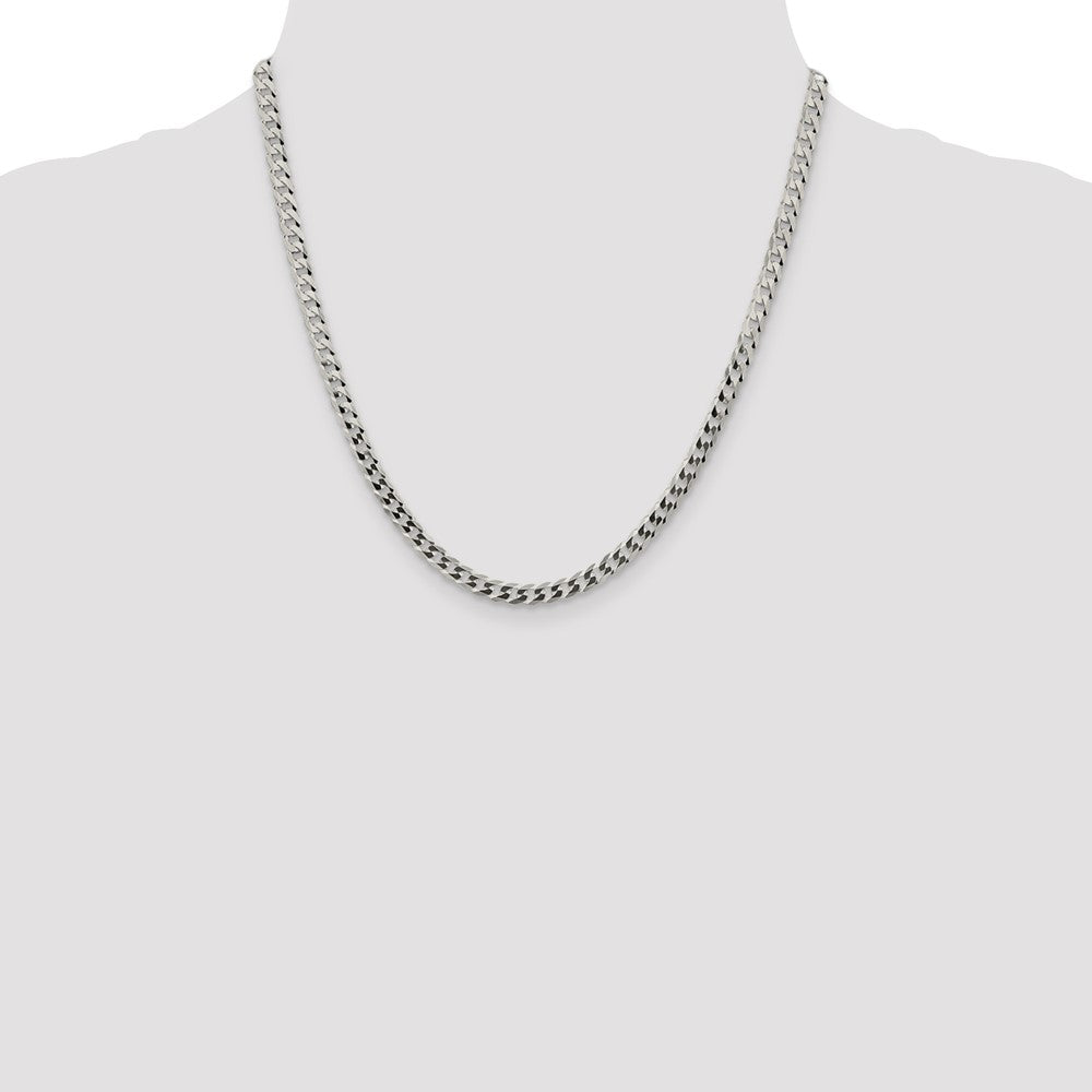 Sterling Silver 4.7mm Flat Curb Chain