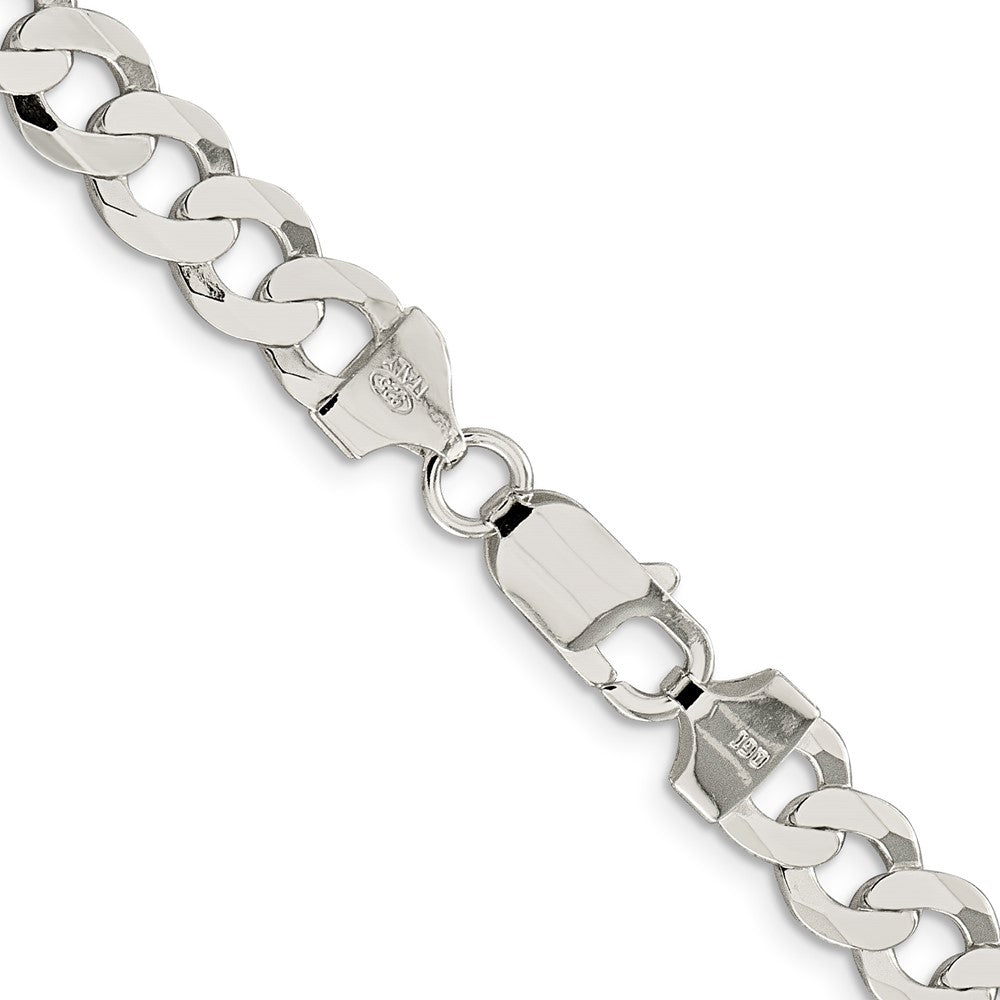 Sterling Silver 7.5mm Flat Curb Chain