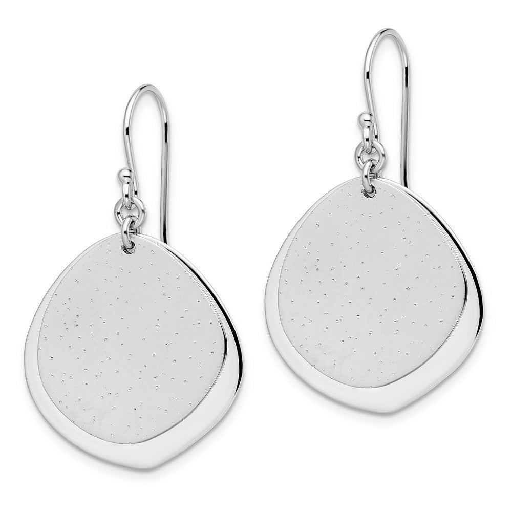 SS Rhodium-plated Radiant Essence Polished Earrings