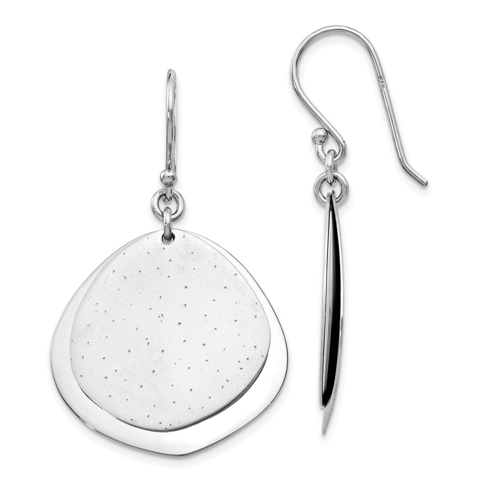 SS Rhodium-plated Radiant Essence Polished Earrings