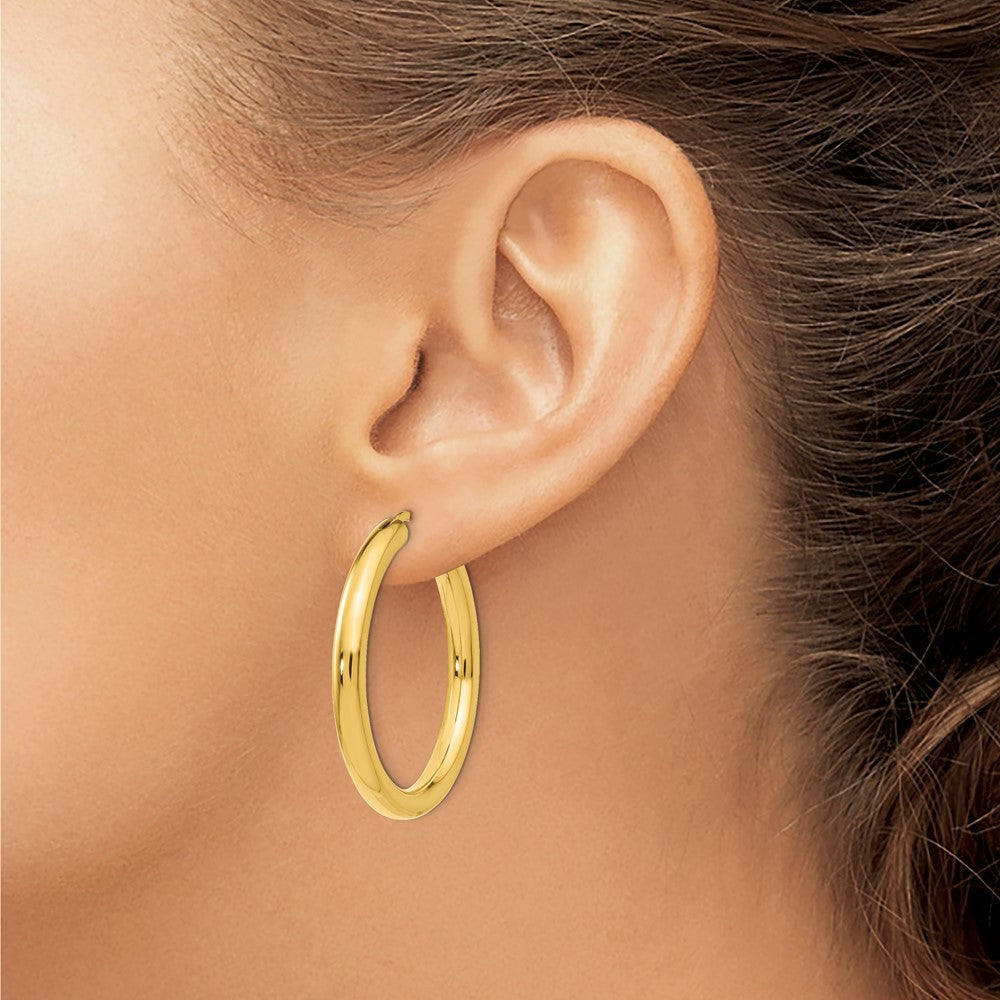Sterling Silver Gold-plated 3.5mm Tube Earrings