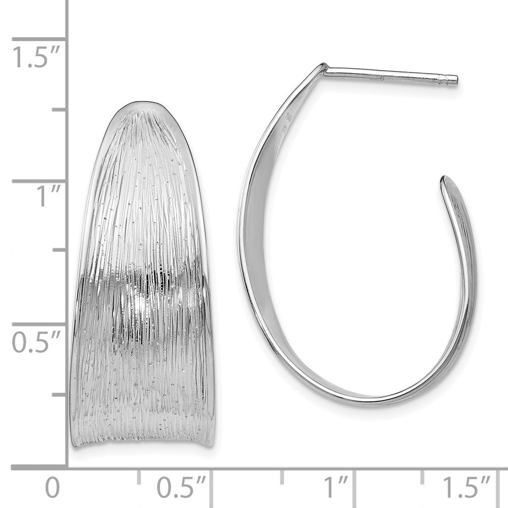 Sterling Silver Polished and Textured Earrings