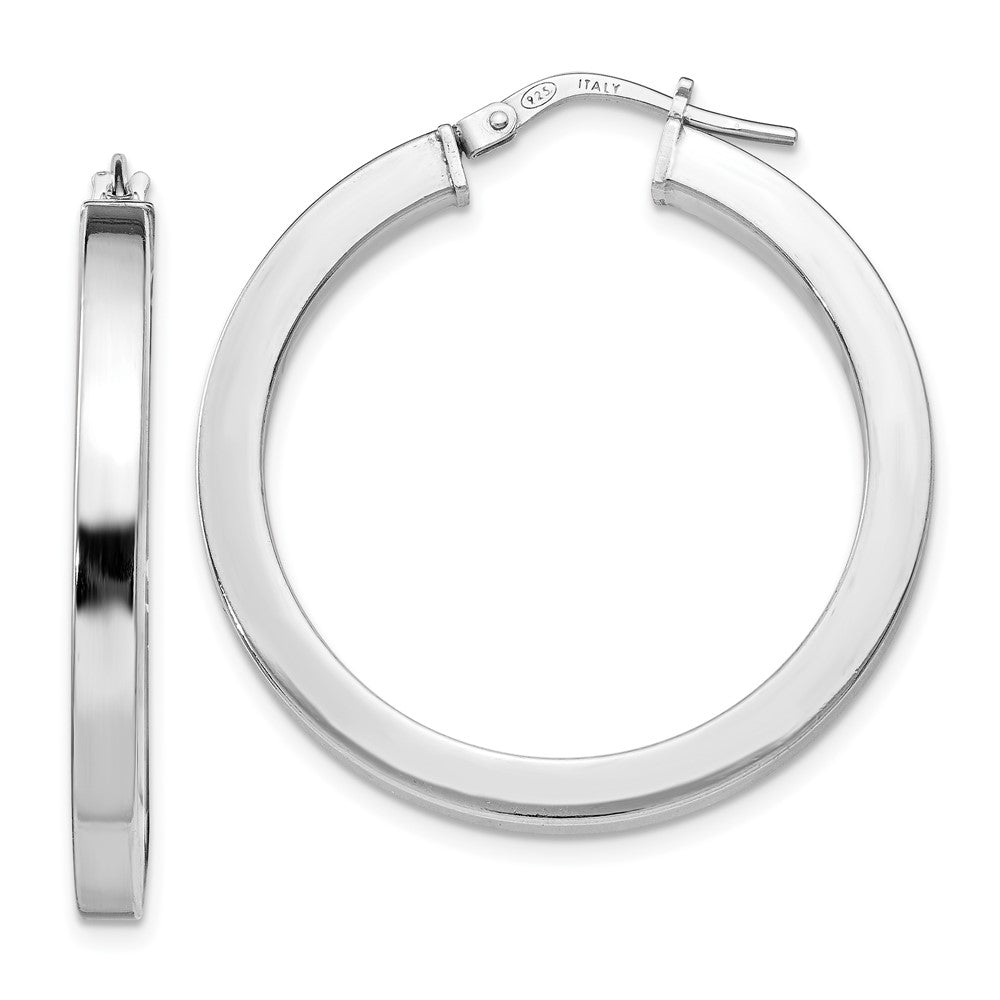 Sterling Silver Polished Hoop Earrings