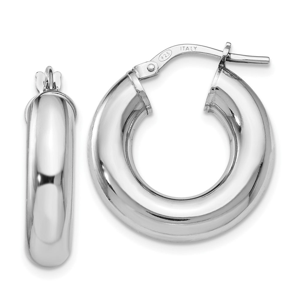 Sterling Silver Polished Hoop Earrings