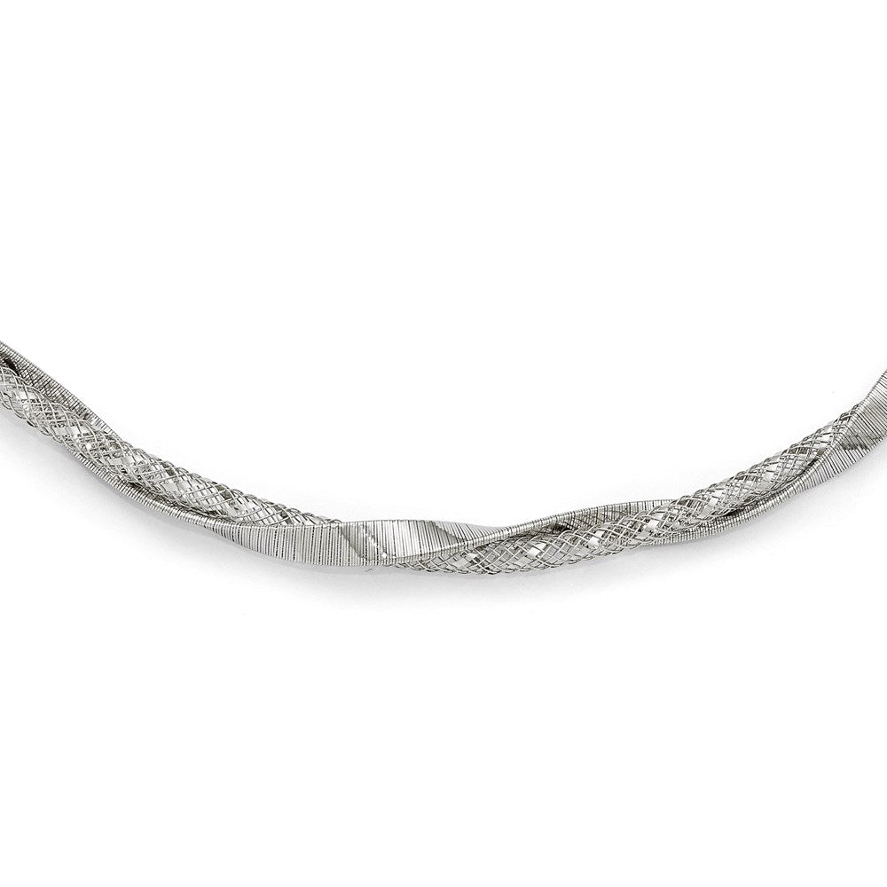 Sterling Silver Twisted Fancy Necklace