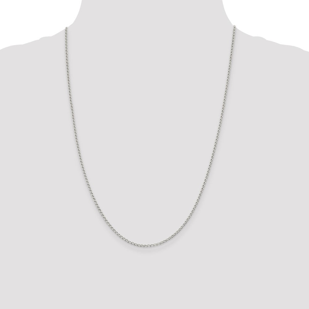 Sterling Silver 1.5mm Open Elongated Link Chain