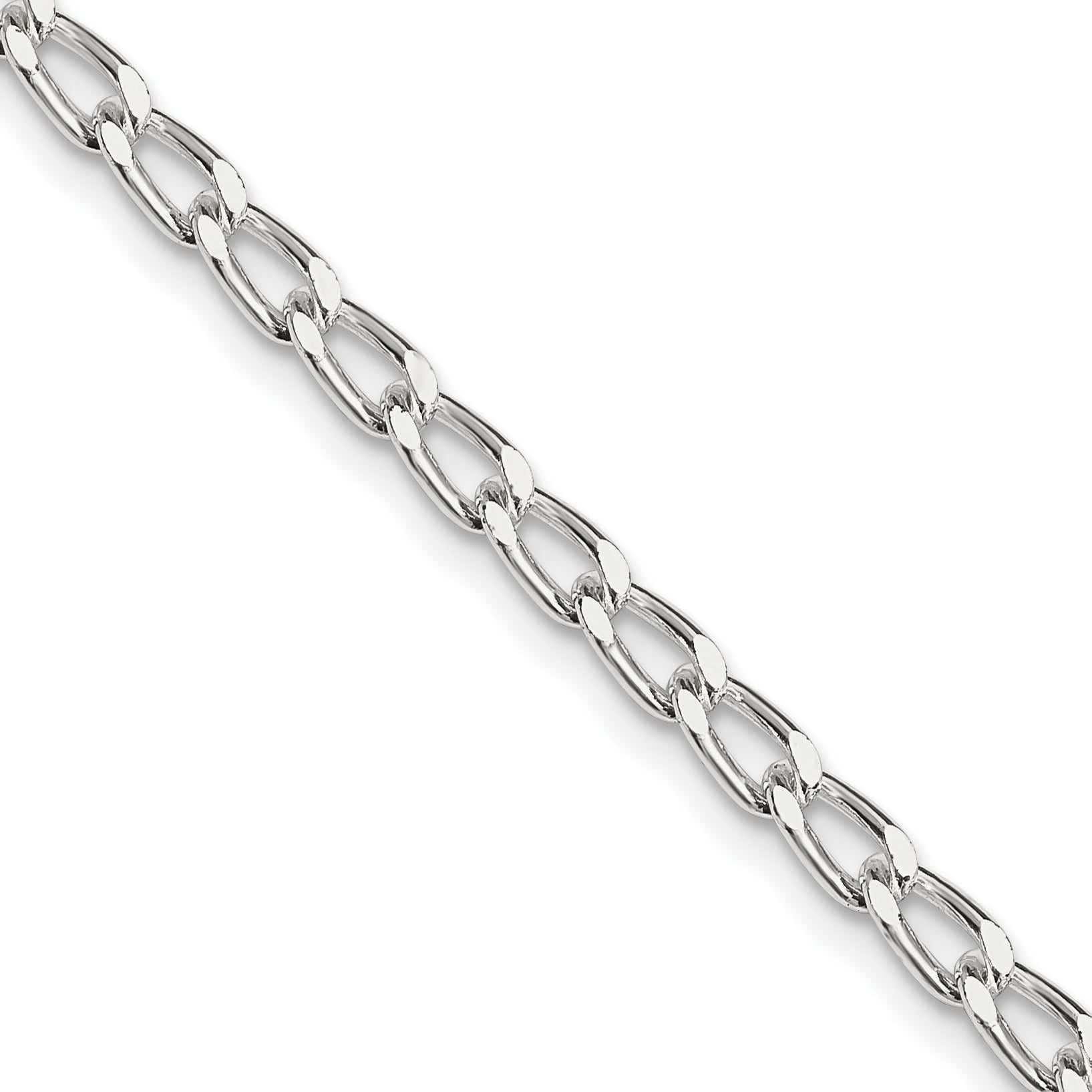 Sterling Silver 3.2mm Open Elongated Link Chain