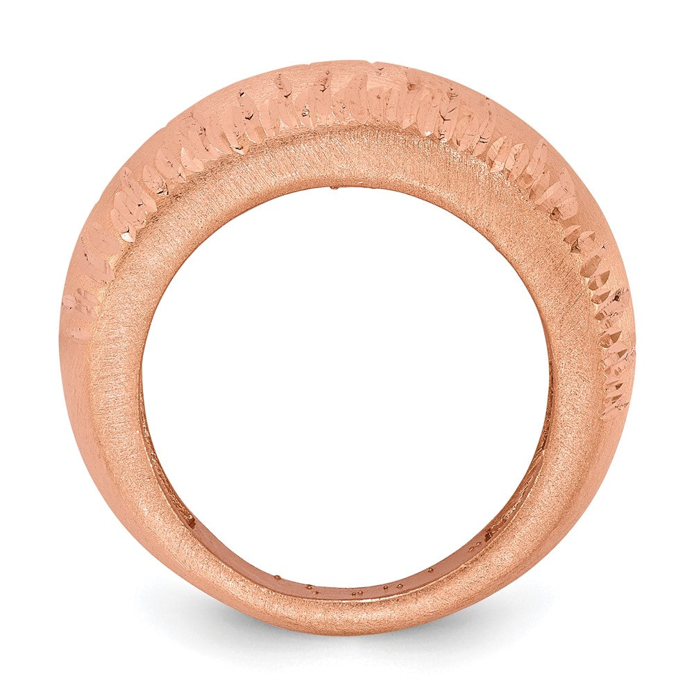 SS Radiant Essence Rose Gold-plated Brushed & D/C Ring