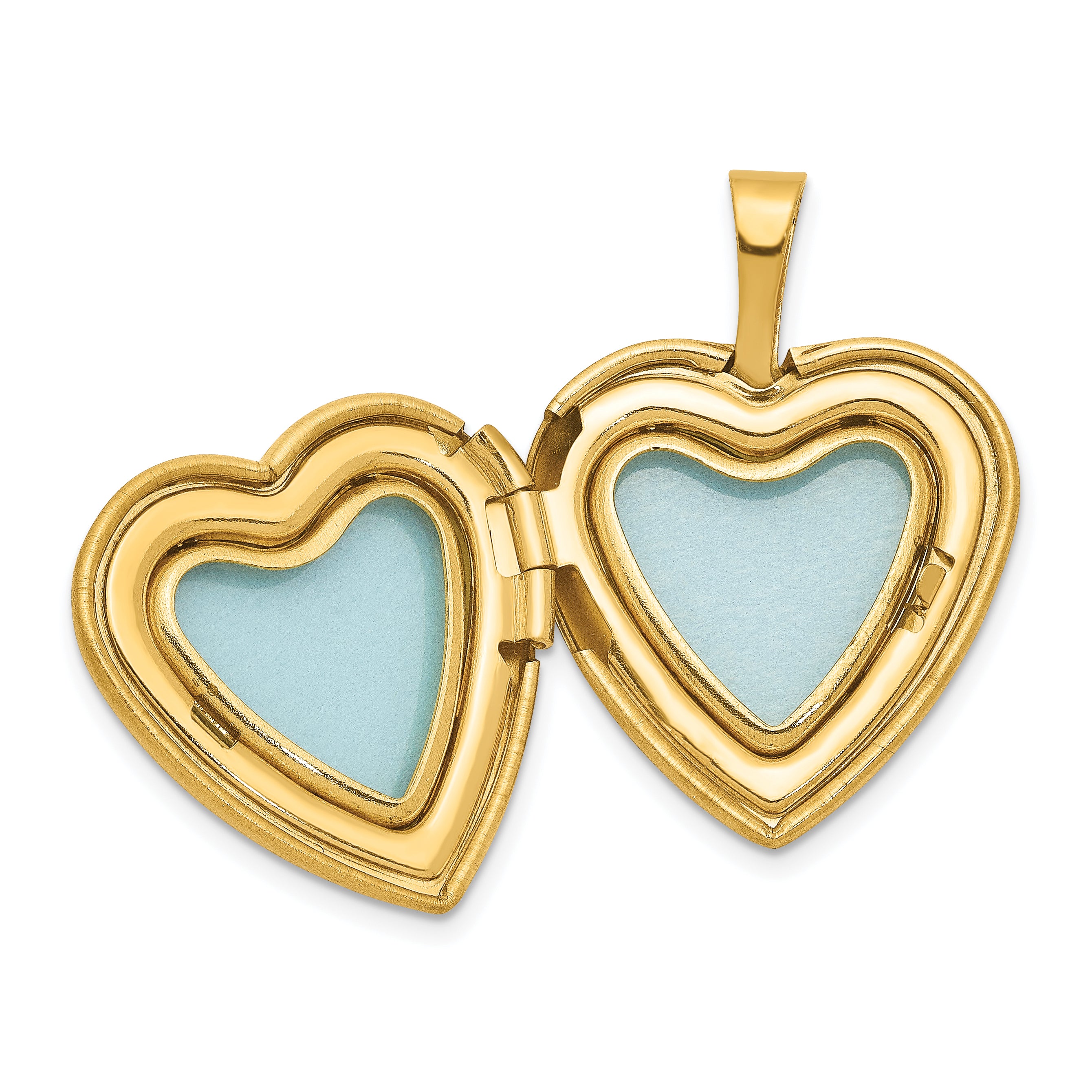 1/20 Gold Filled 16mm Enameled Flower I Love You Heart Locket Necklace