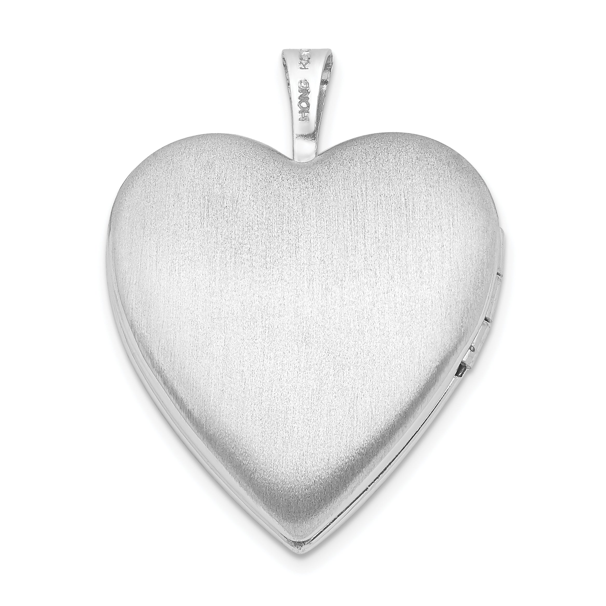 Sterling Silver Rhodium-Plated 20Mm Hands Heart Locket Qls405