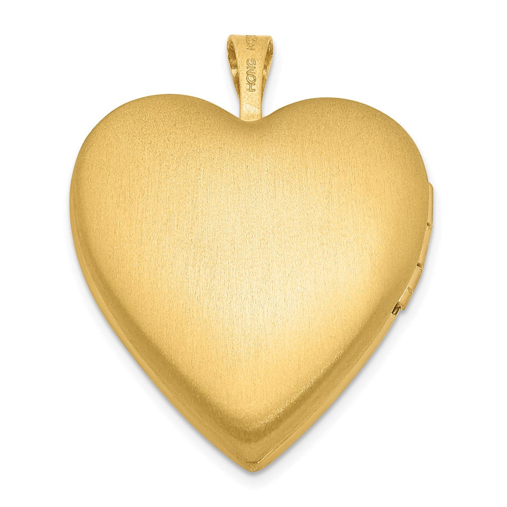 Sterling Silver Gold-plated 20mm Claddagh Enameled Heart Locket