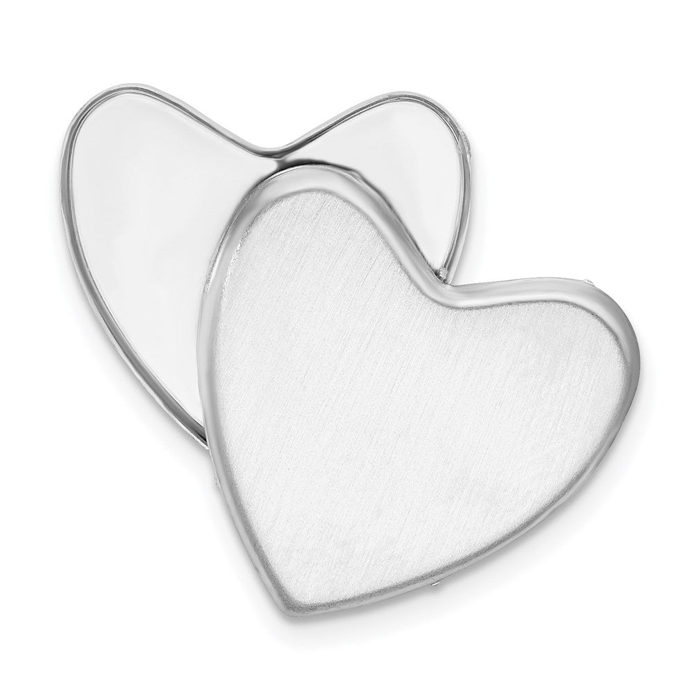 Sterling Silver Rhodium-plated Flower Ash Holder Heart Locket