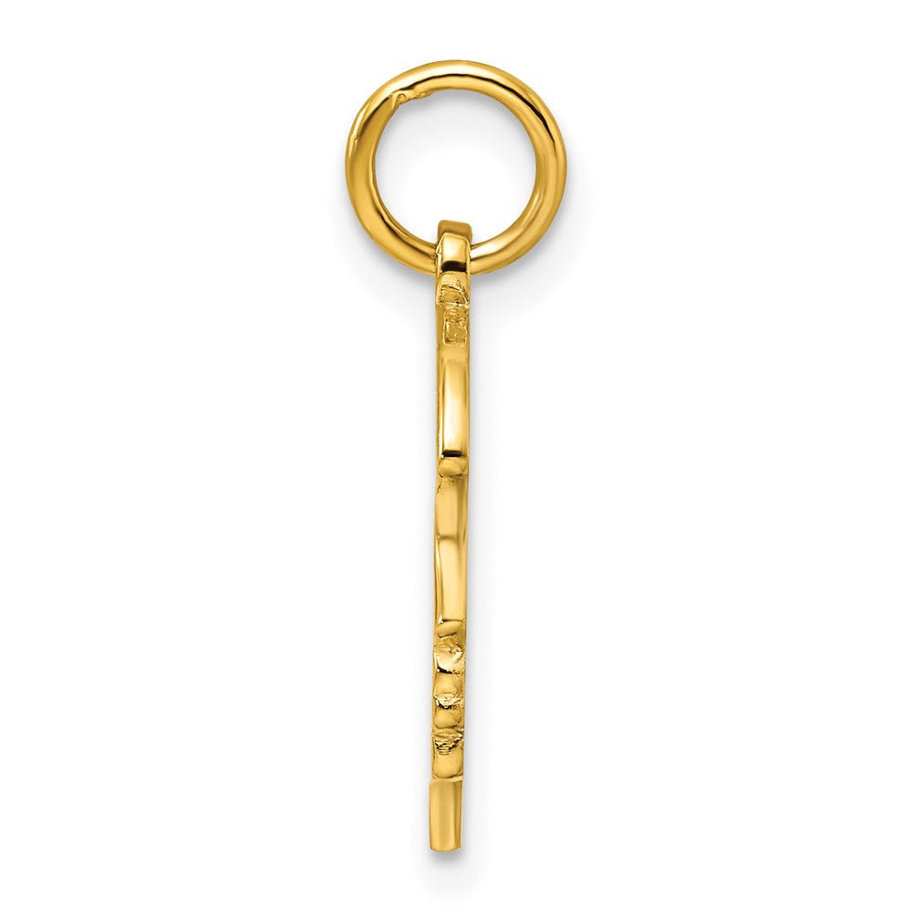 Sterling Silver GP Engraveable Girl Polished Disc Charm