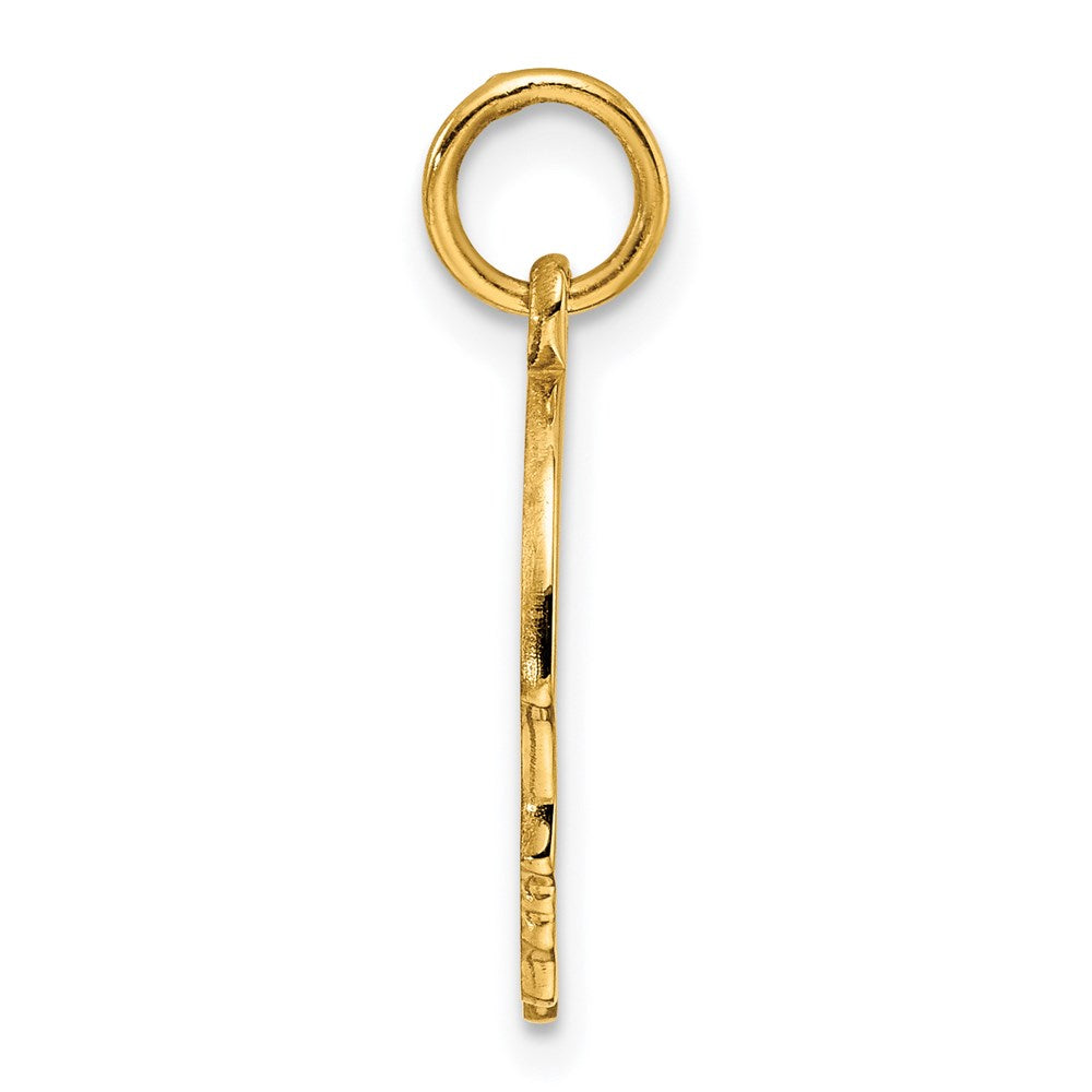 Sterling Silver GP Engraveable Boy Polished Disc Charm