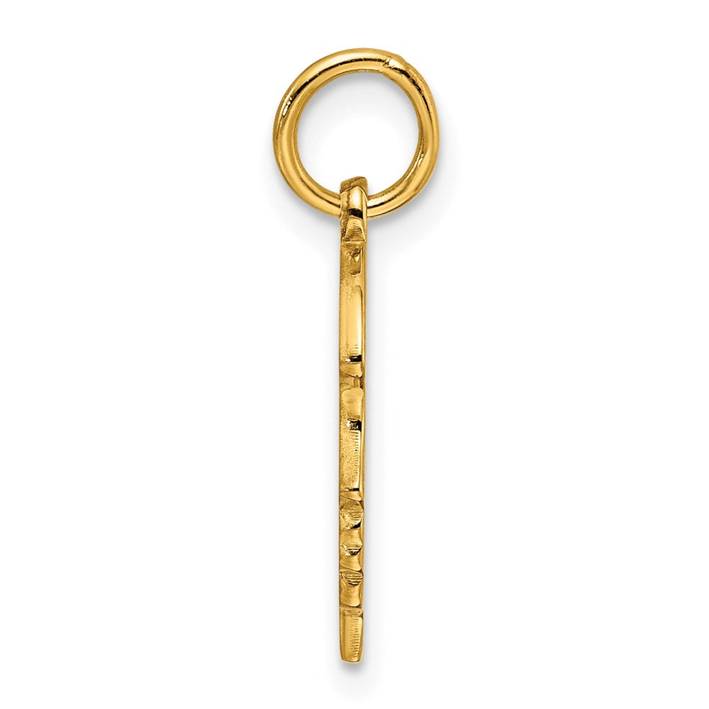 Sterling Silver GP Engraveable Girl Polished Disc Charm