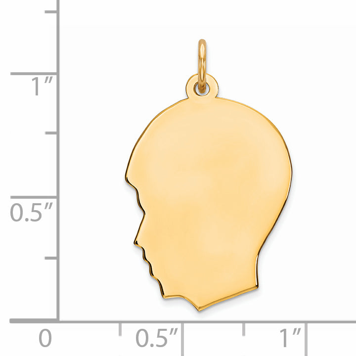 Sterling Silver GP Engraveable Boy Polished Disc Charm