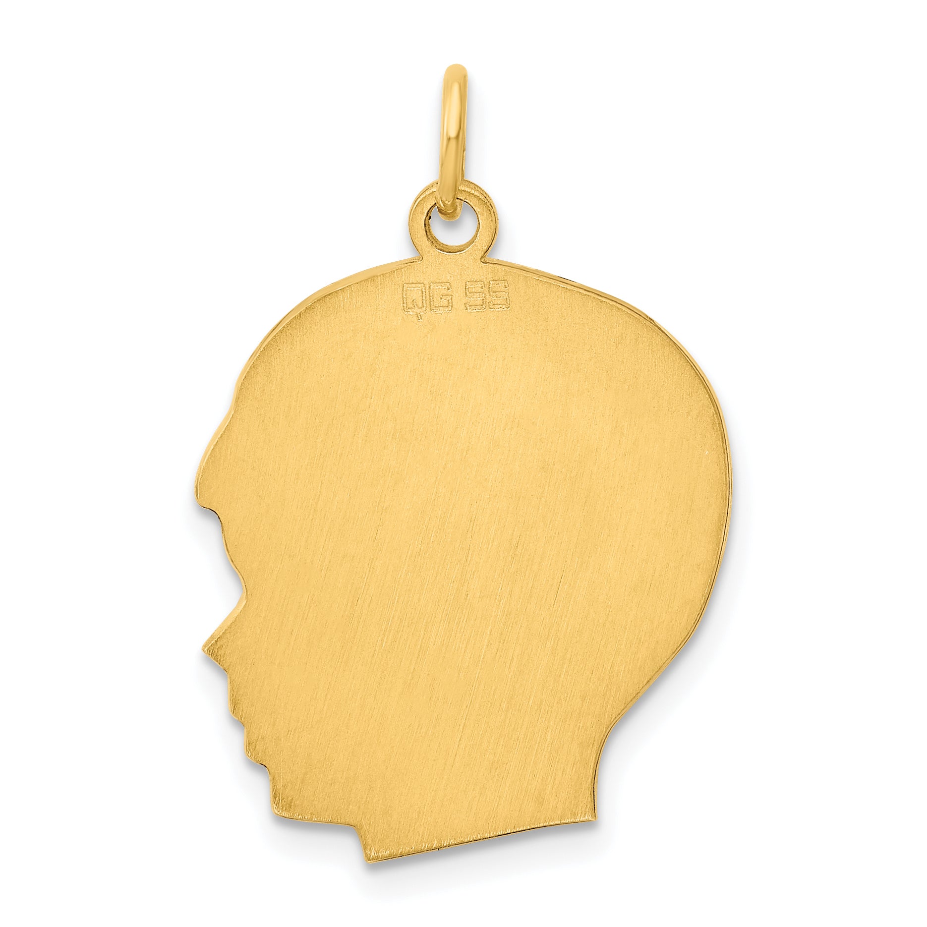 Sterling Silver GP Engraveable Boy Polished Disc Charm