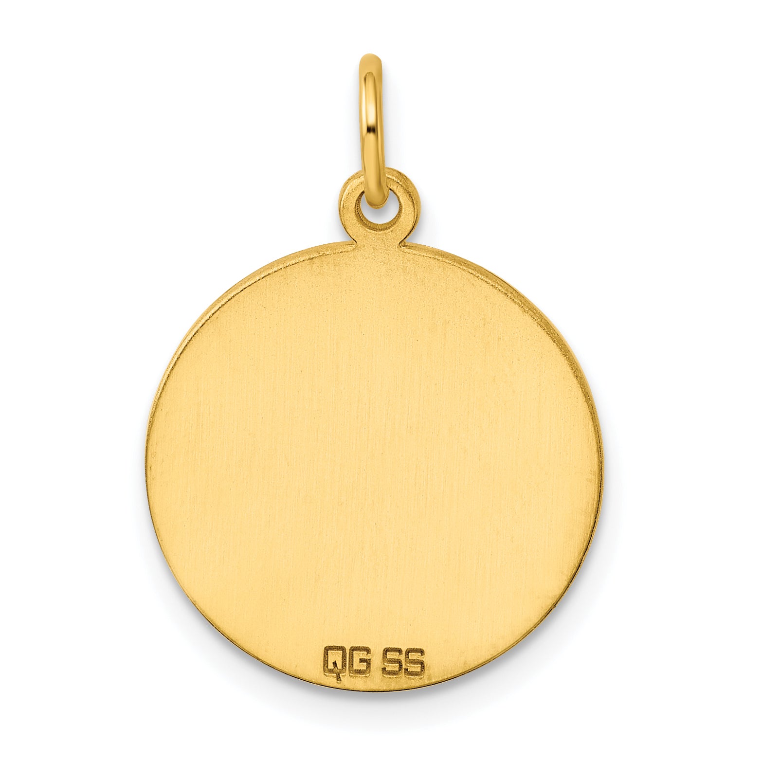 Sterling Silver GP Engraveable Round Polished Disc Charm