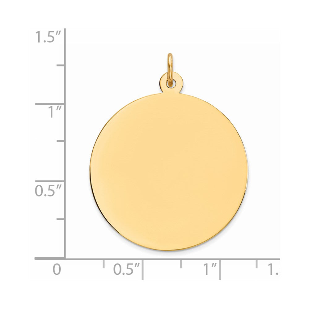 Sterling Silver GP Engraveable Round Polished Disc Charm