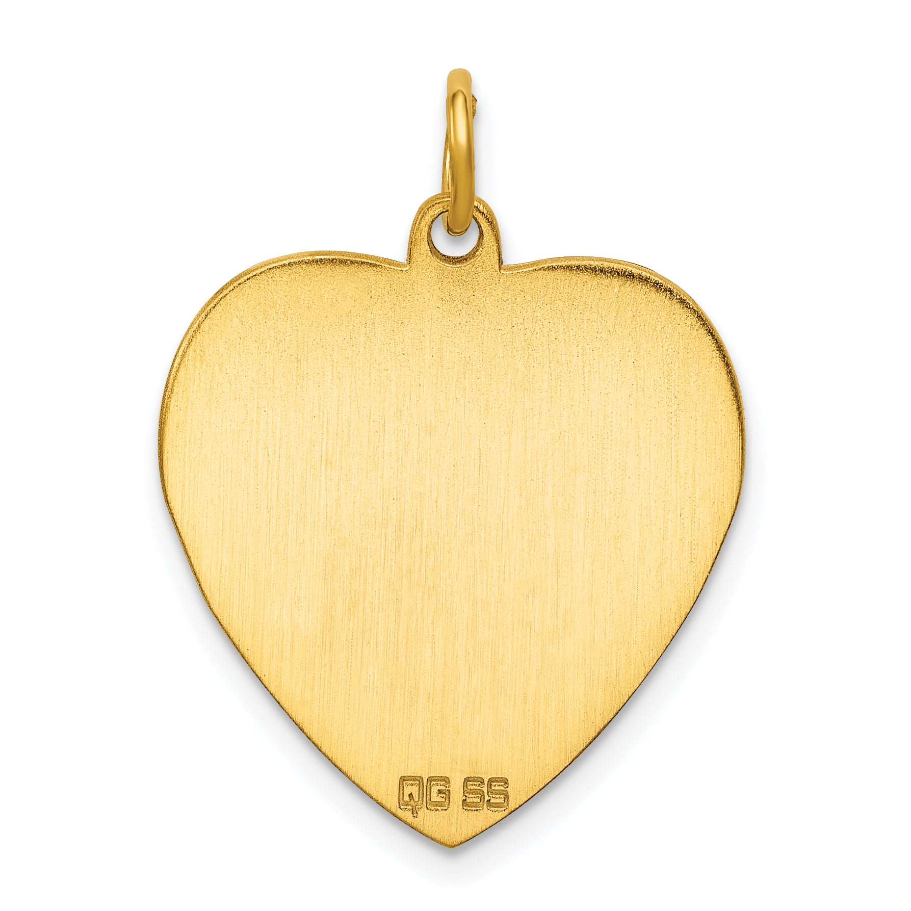 Sterling Silver GP Engraveable Heart Polished Disc Charm