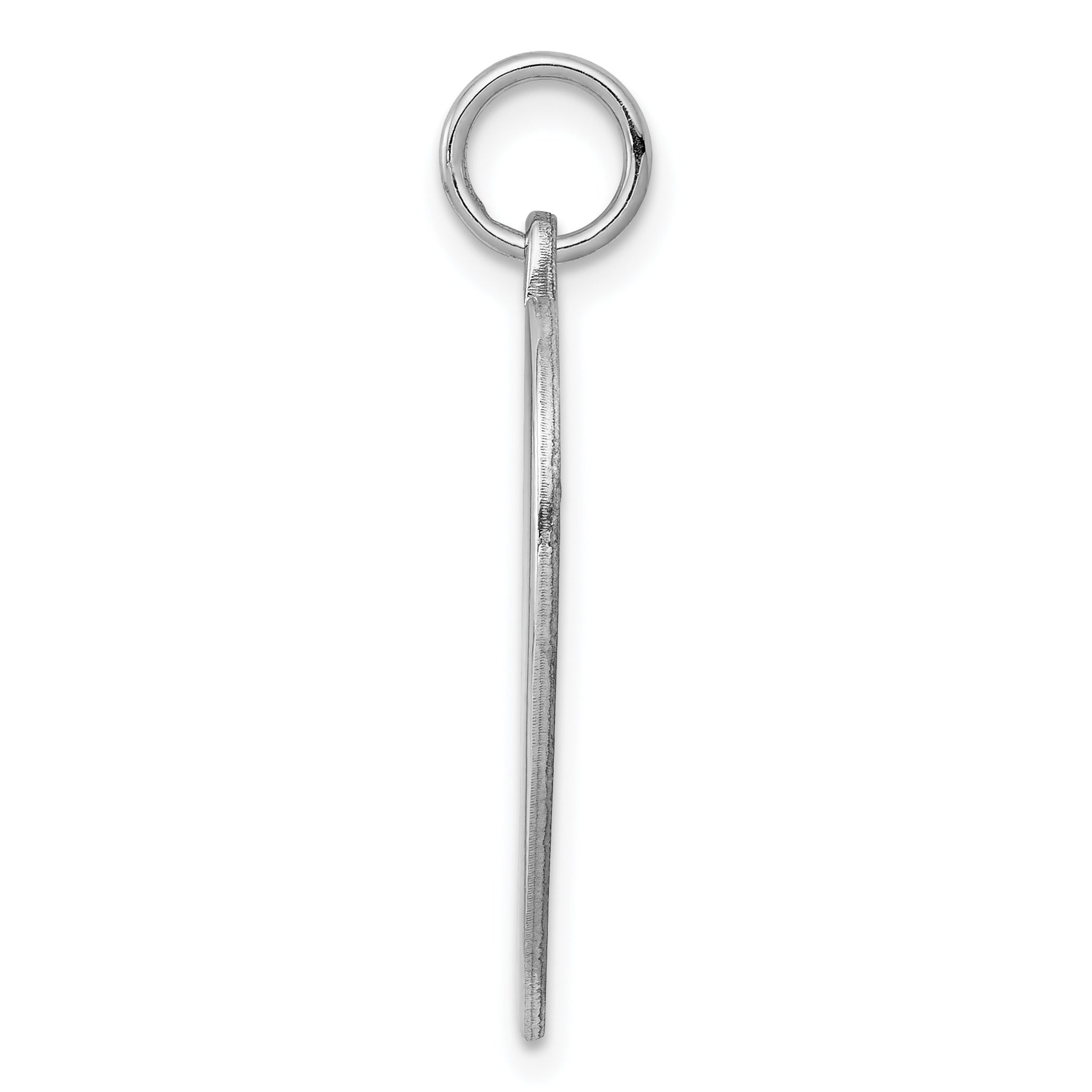 SS Rh-plt Engraveable Heart Polished Front/Satin Back Disc Charm