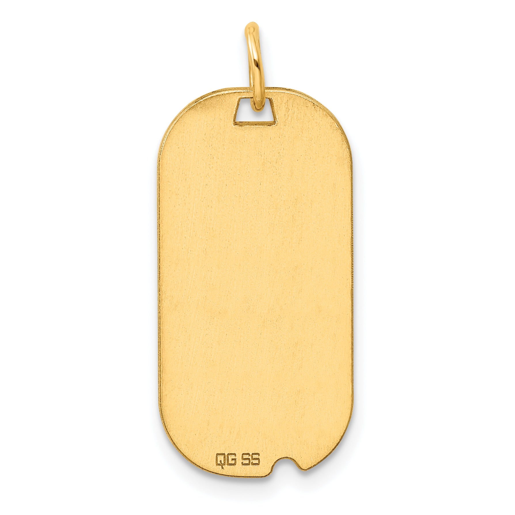 Sterling Silver GP Engraveable Dog Tag Polished Disc Charm