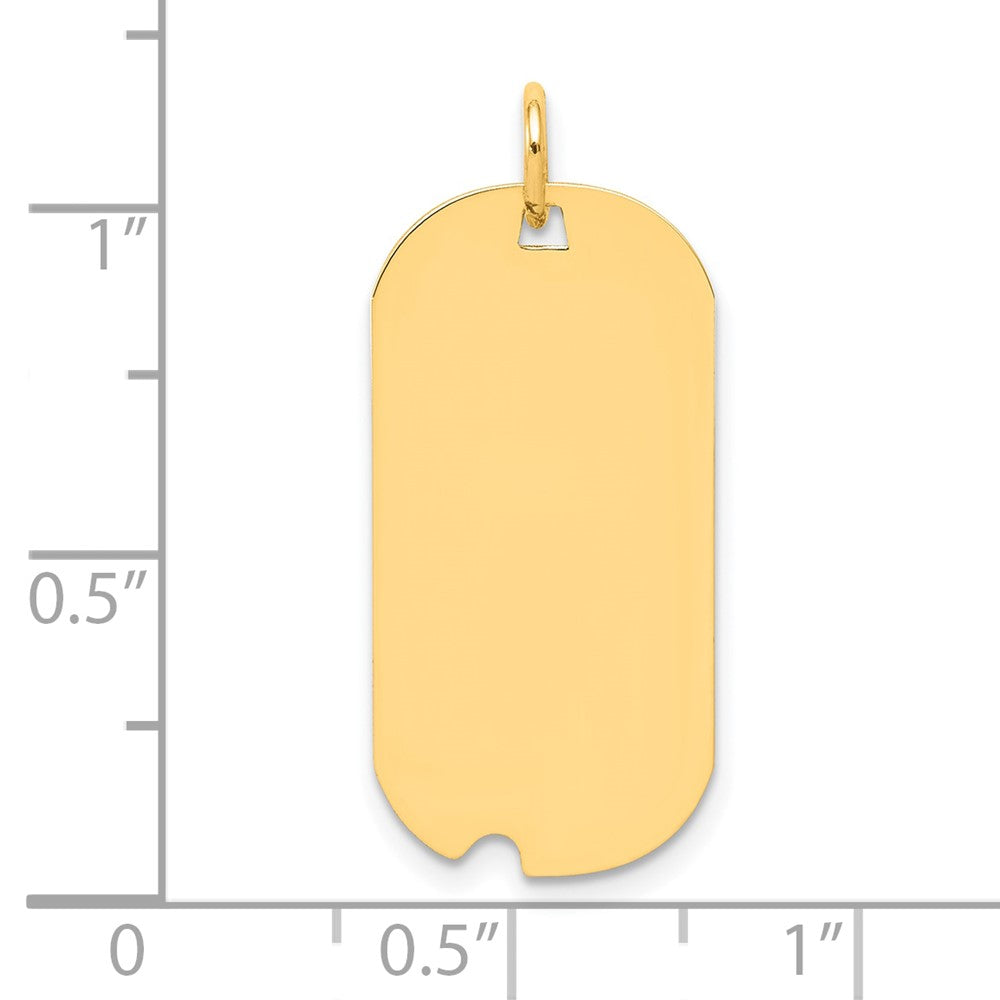 Sterling Silver GP Engraveable Dog Tag Polished Disc Charm