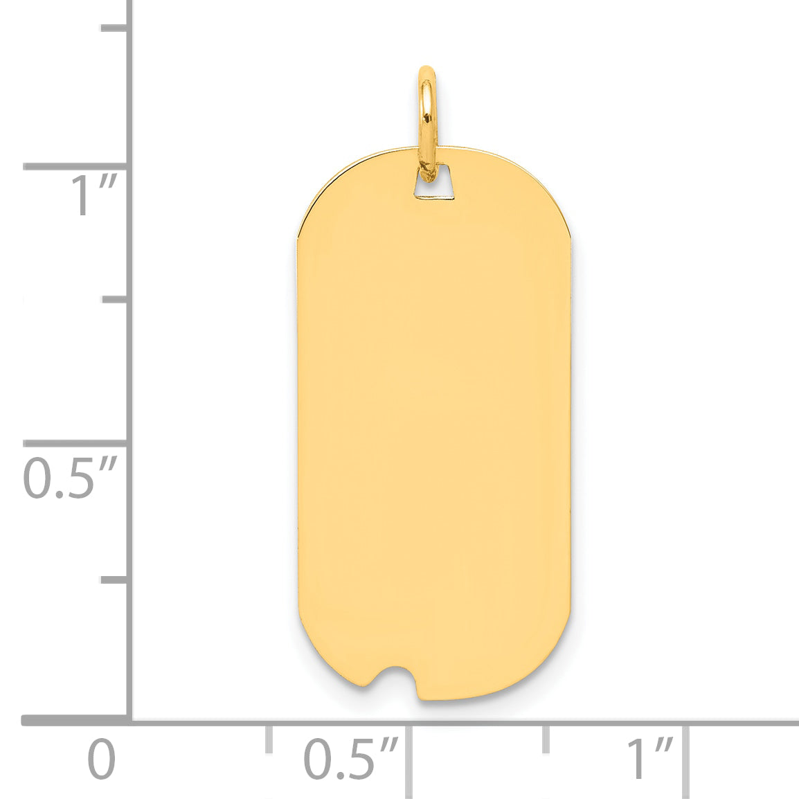 Sterling Silver GP Engraveable Dog Tag Polished Disc Charm