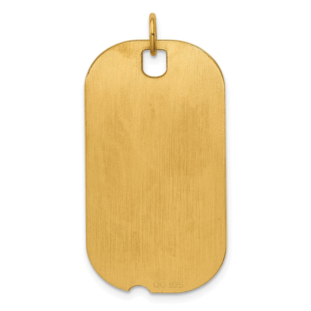 Sterling Silver GP Engraveable Dog Tag Disc Charm