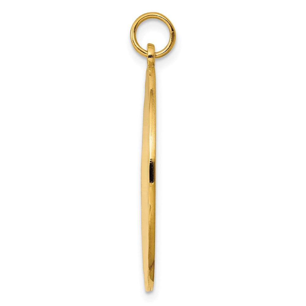 Sterling Silver GP Engraveable Round Polished Disc Charm