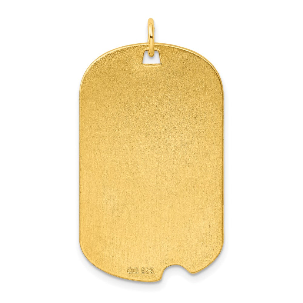 Sterling Silver GP Engraveable Dog Tag Disc Charm