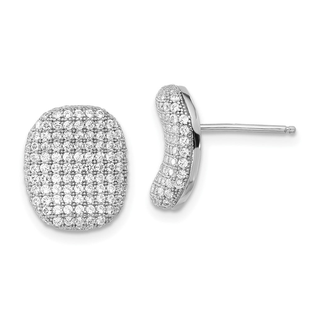 Brilliant Embers Sterling Silver & CZ Polished Post Earrings