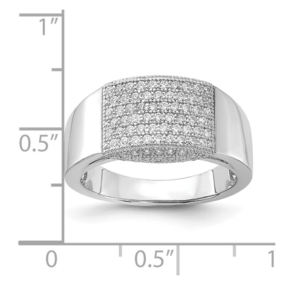 Brilliant Embers Sterling Silver Polished CZ Ring