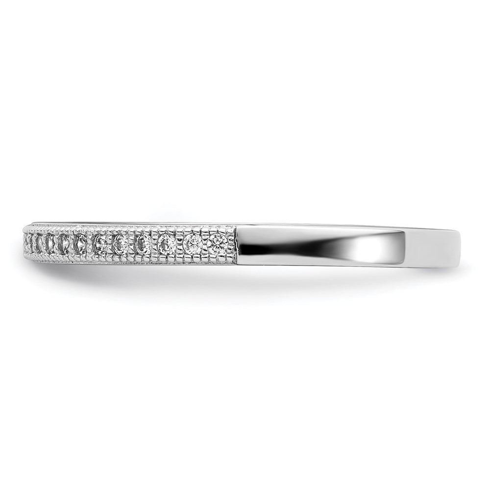 Brilliant Embers Sterling Silver Rhodium-plated 25 Stone Micro PavÇ CZ Polished Ring