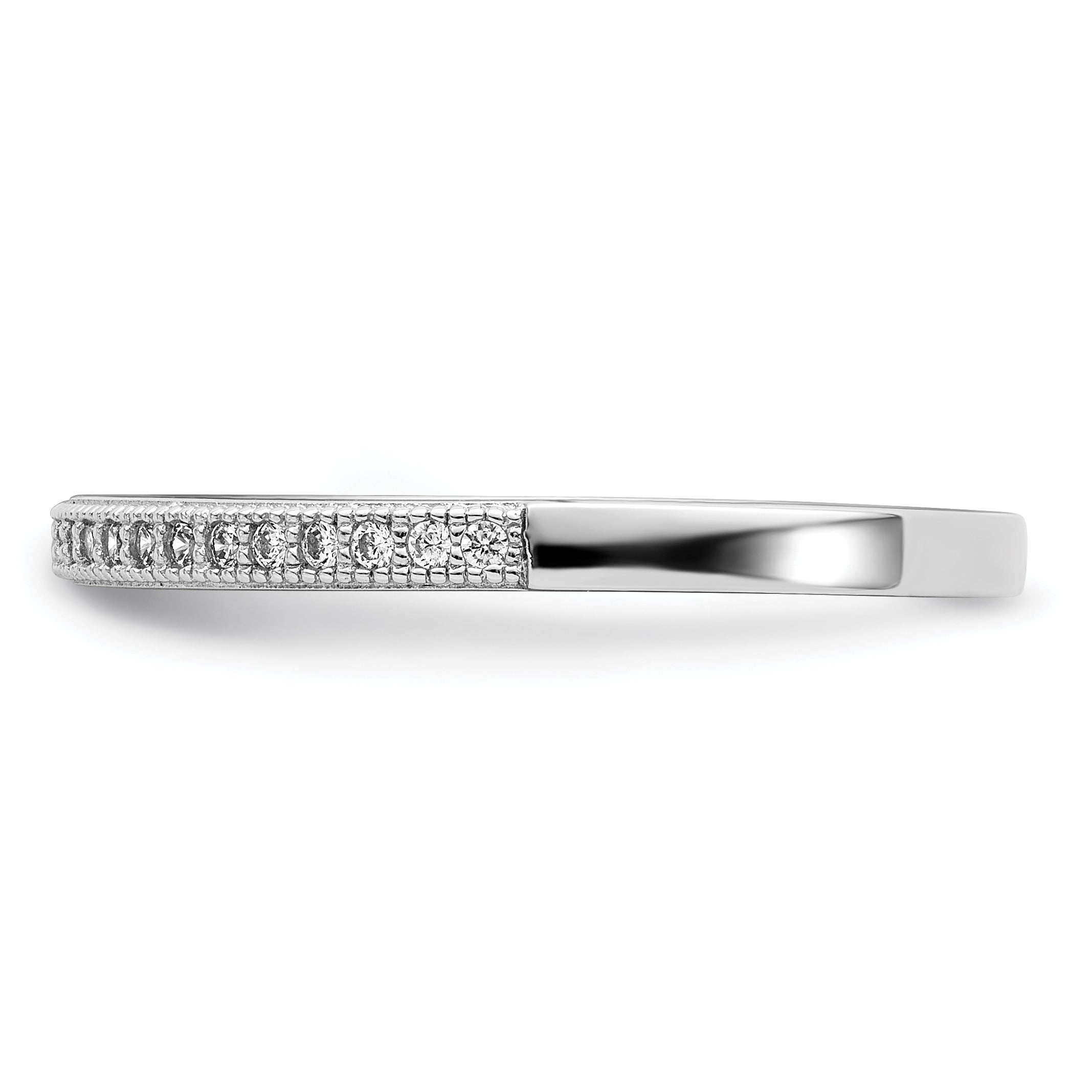 Brilliant Embers Sterling Silver Rhodium-plated 25 Stone Micro PavÇ CZ Polished Ring