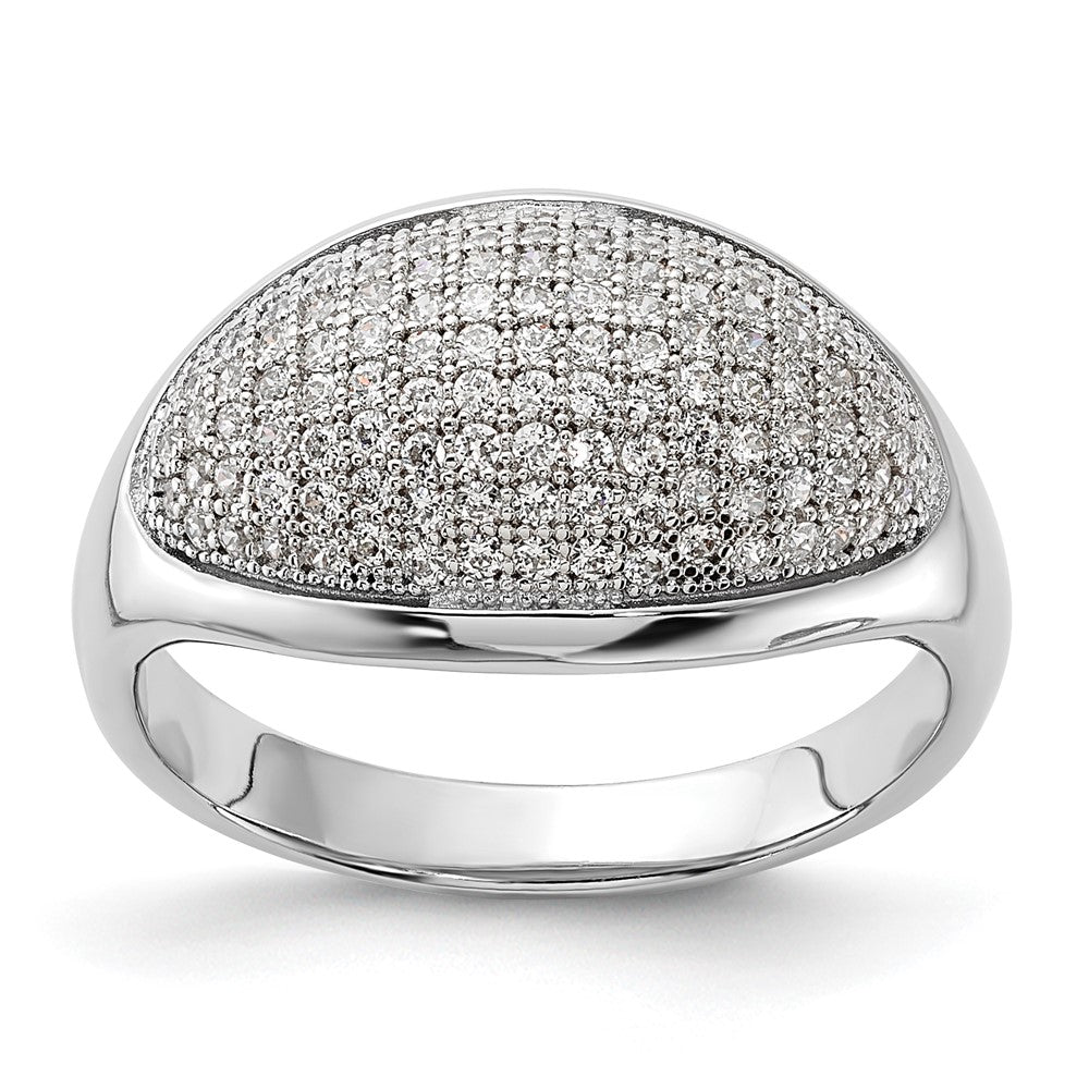 Brilliant Embers Sterling Silver Polished CZ Ring