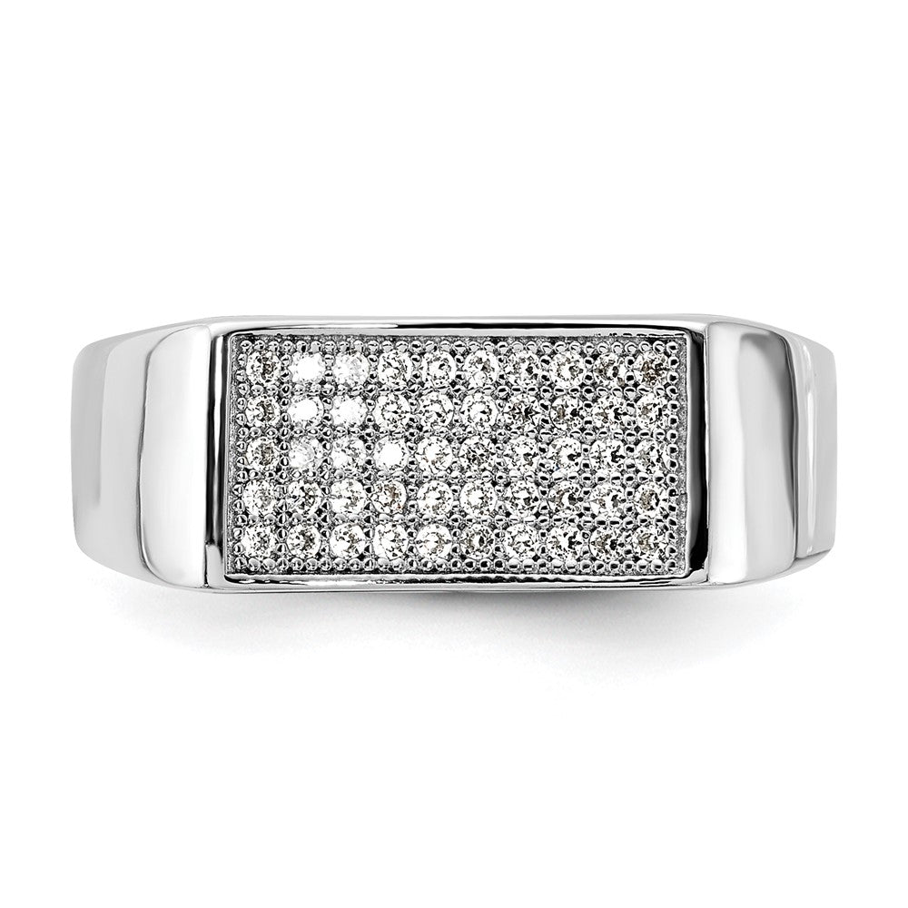 Brilliant Embers Sterling Silver Polished CZ Ring