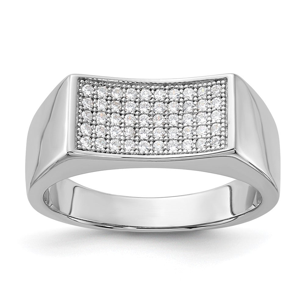 Brilliant Embers Sterling Silver Polished CZ Ring