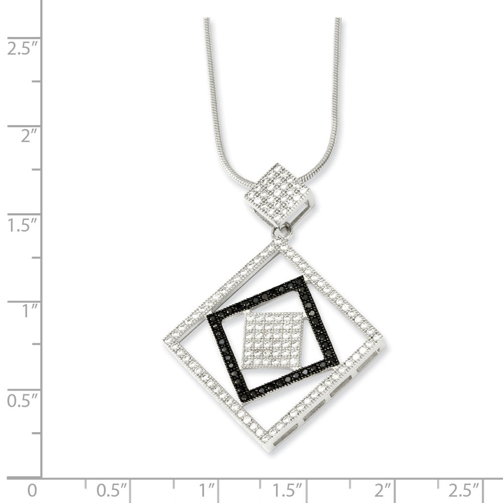 Sterling Silver & CZ Brilliant Embers Necklace