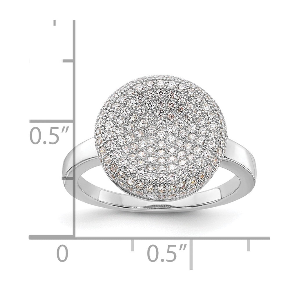 Sterling Silver Brilliant Embers CZ Circle Ring