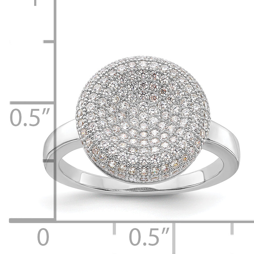Sterling Silver Brilliant Embers CZ Circle Ring