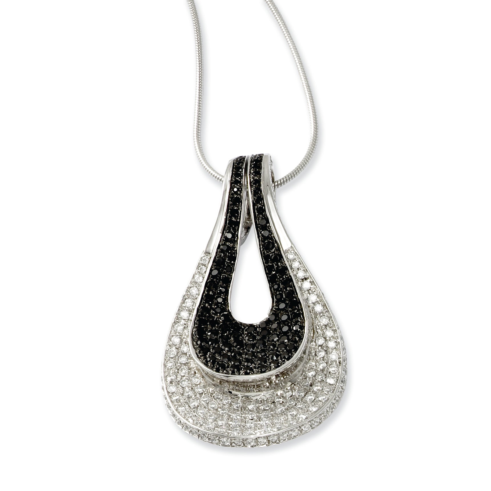 Sterling Silver & CZ Brilliant Embers Necklace