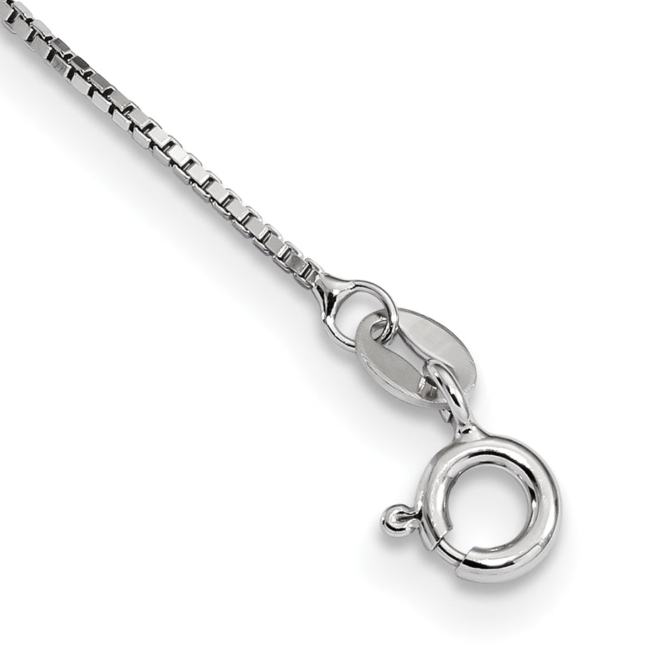 Sterling Silver Rhod-Plated CZ Brilliant Embers Cross w/ 2in ext Necklace