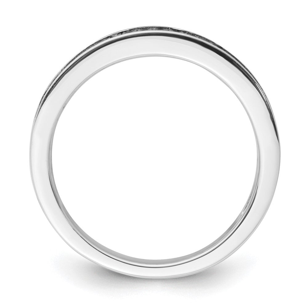 Sterling Silver & Black CZ True Fire Ring