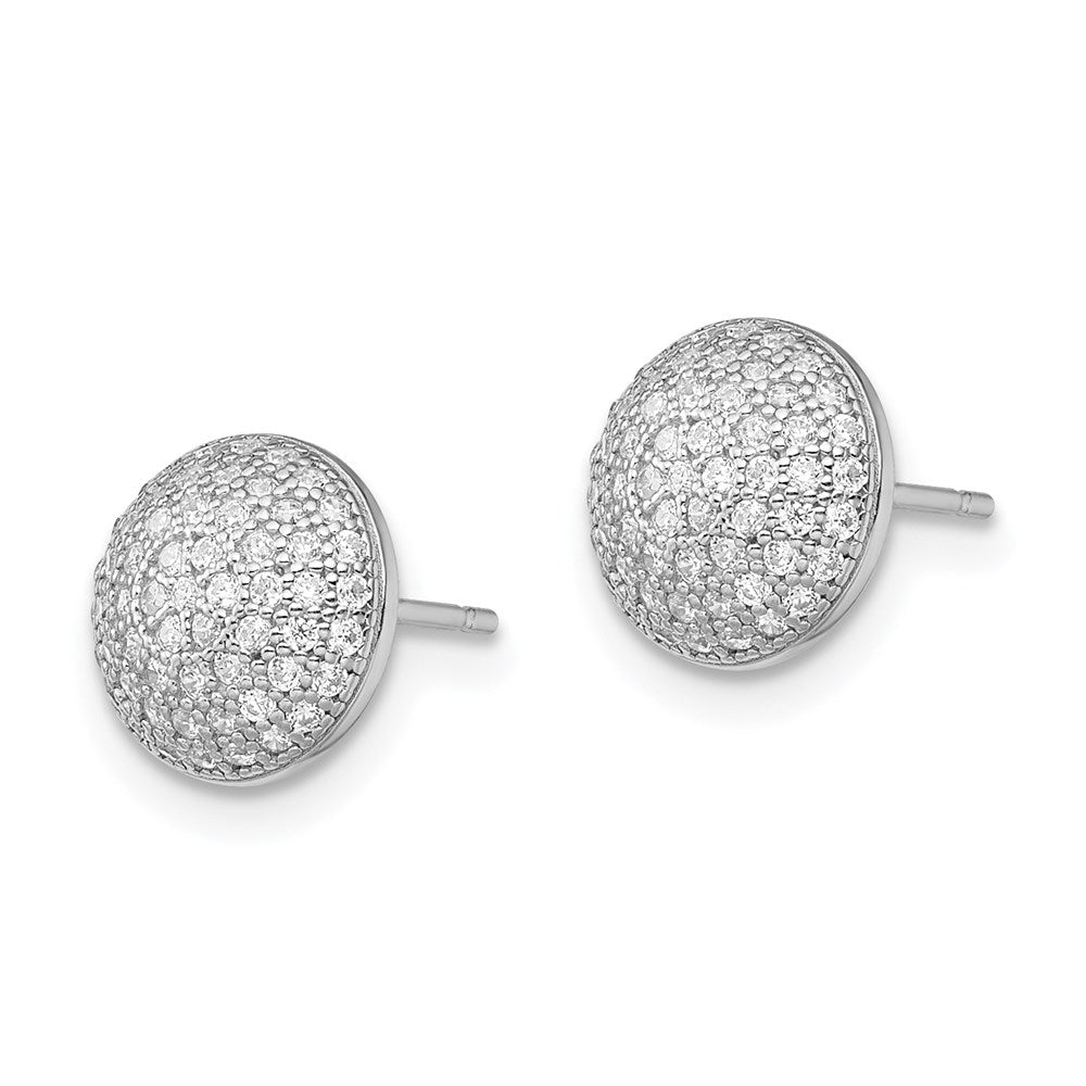 Brilliant Embers Sterling Silver Rhodium-plated 118 Stone Micro PavÇ CZ Post Earrings