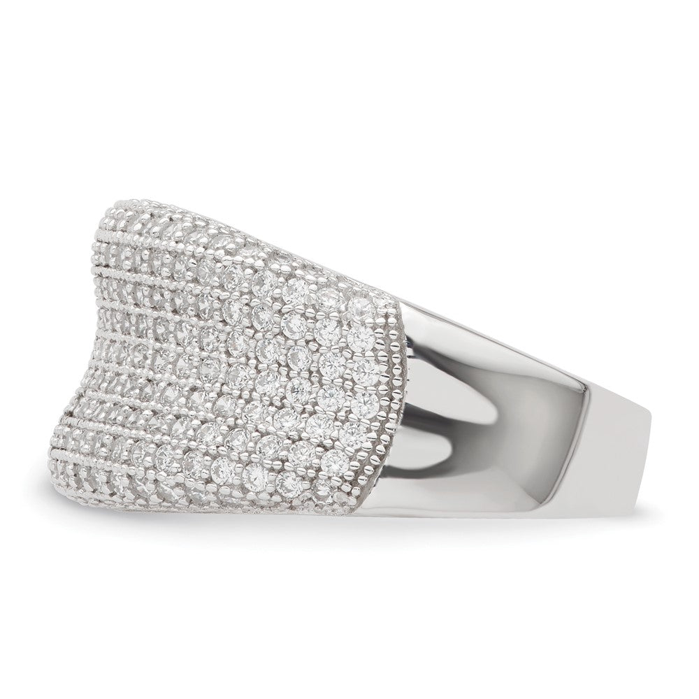 Sterling Silver Rhodium-Plated CZ Brilliant Embers Ring