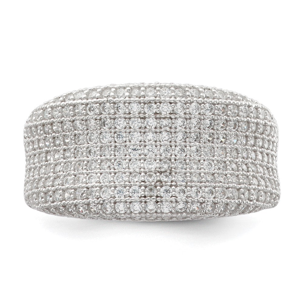 Sterling Silver Rhodium-Plated CZ Brilliant Embers Ring