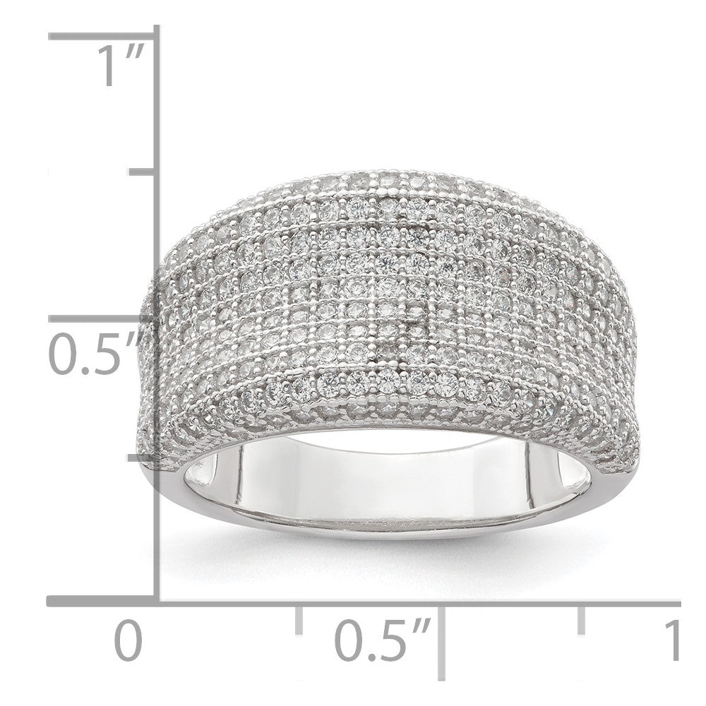 Sterling Silver Rhodium-Plated CZ Brilliant Embers Ring