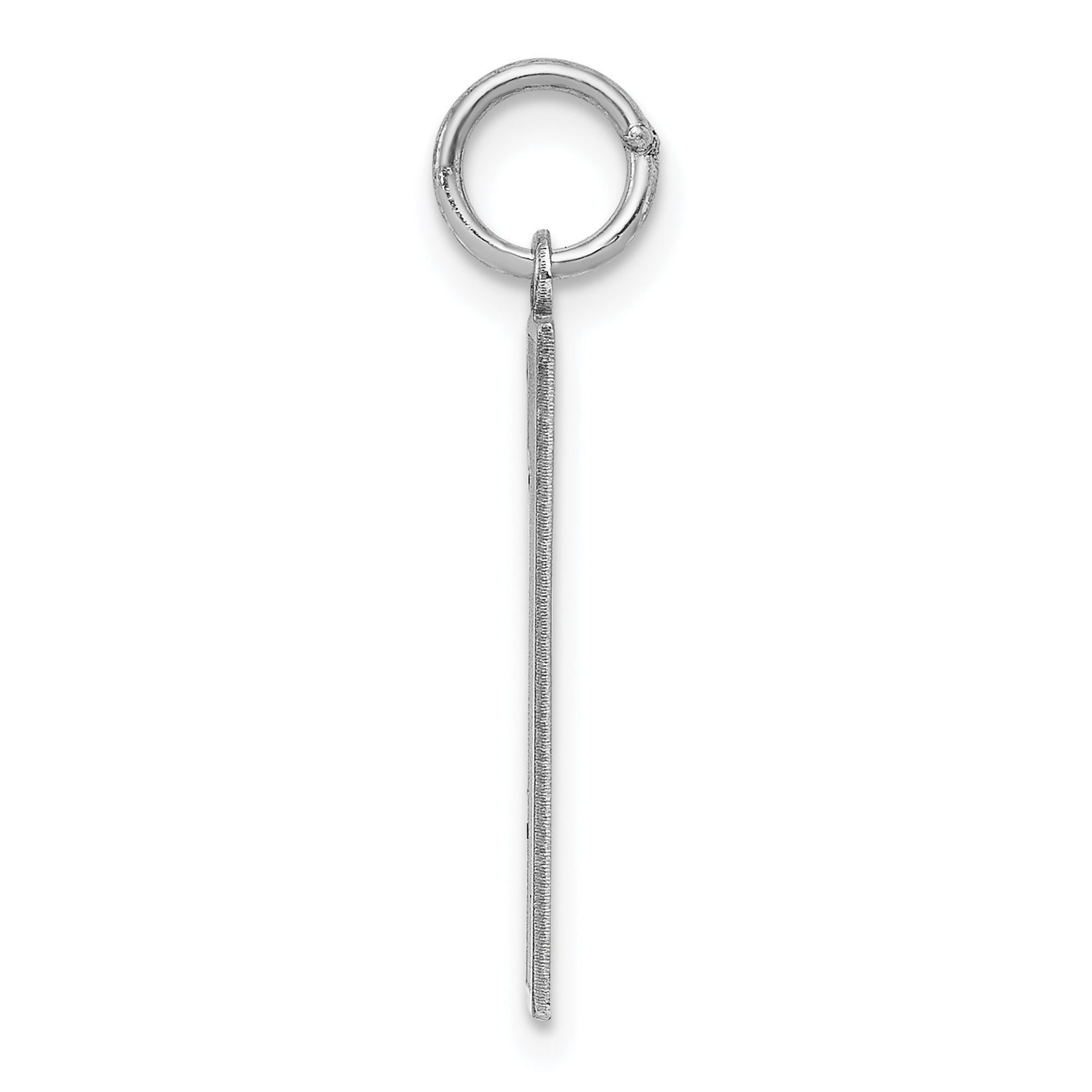 Sterling Silver/Rhodium-plated Polished Number 1 Charm