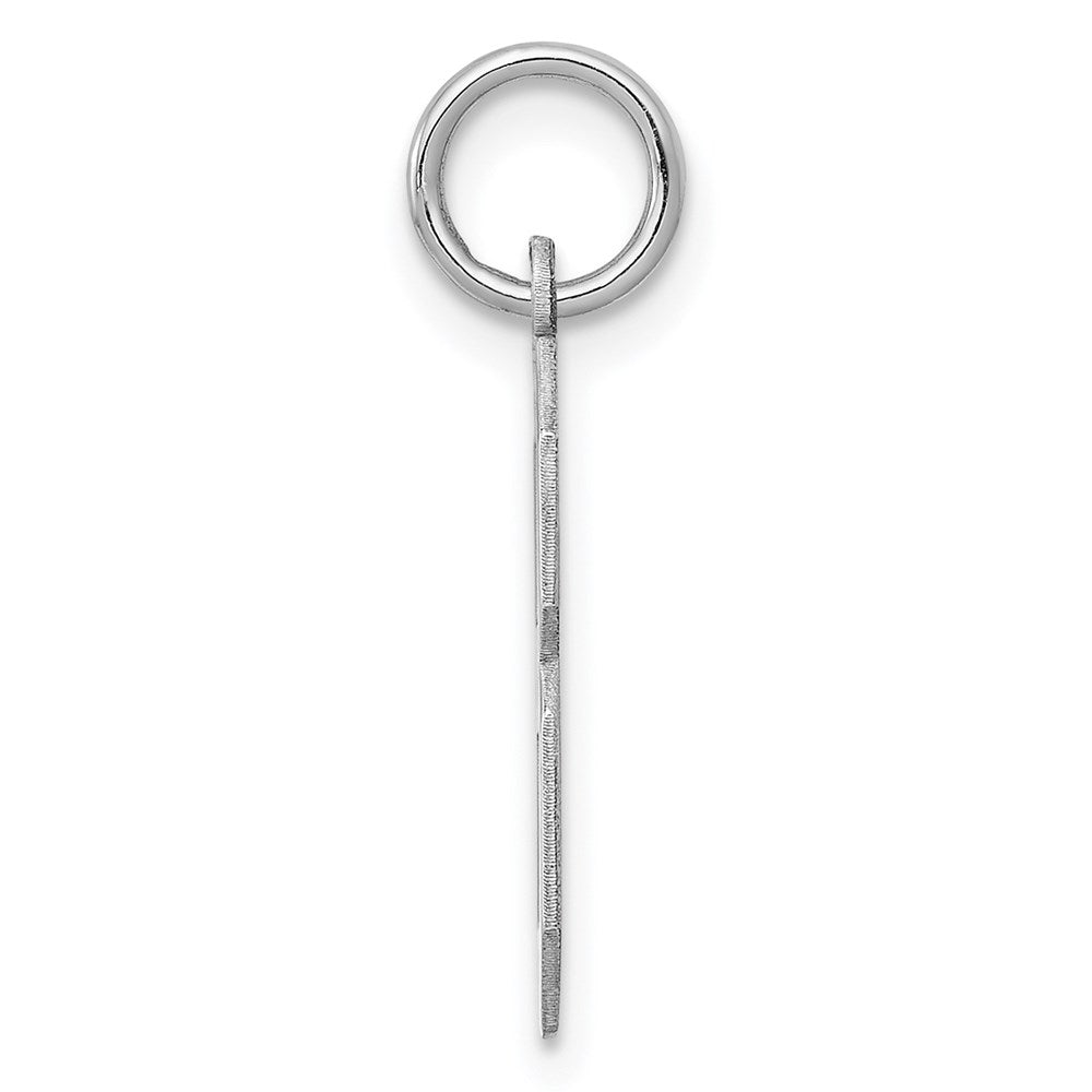 Sterling Silver/Rhodium-plated Polished Number 8 Charm